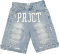 Project Capri Triple Pocket Jorts Light Wash Blue