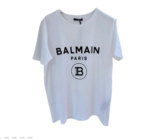 Balmain Logo Print T-shirt White