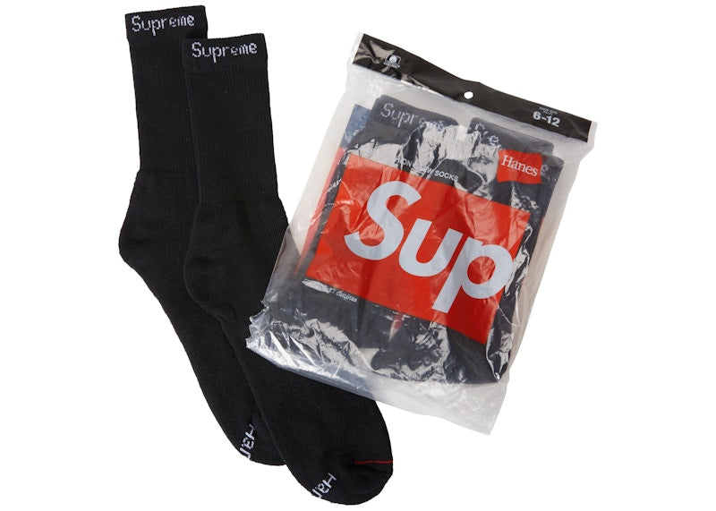 Supreme Hanes Socks (SINGLE) Black