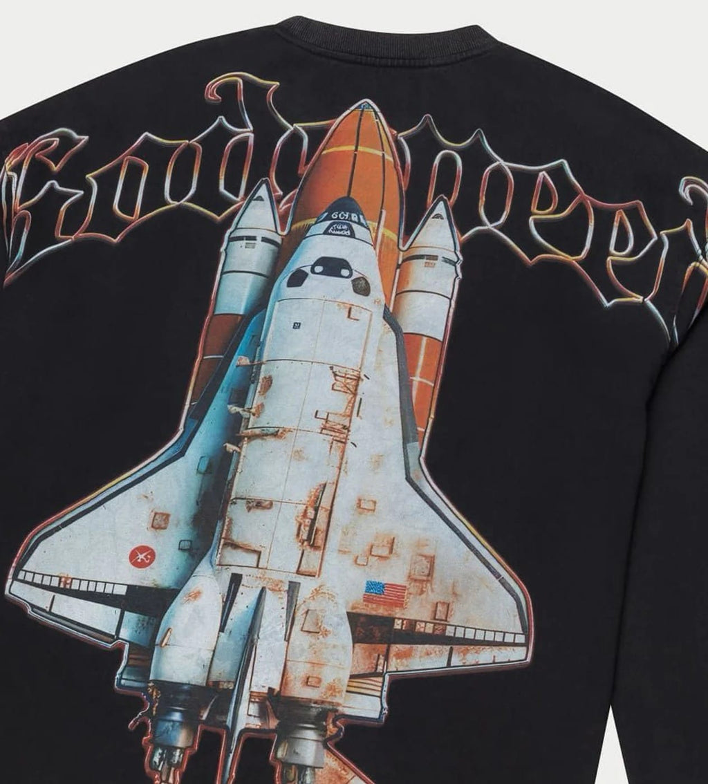 Godspeed Lift Off L/S Tee Black Wash 