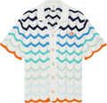 Casablanca Gradient Wave Short Sleeve Crochet Shirt 