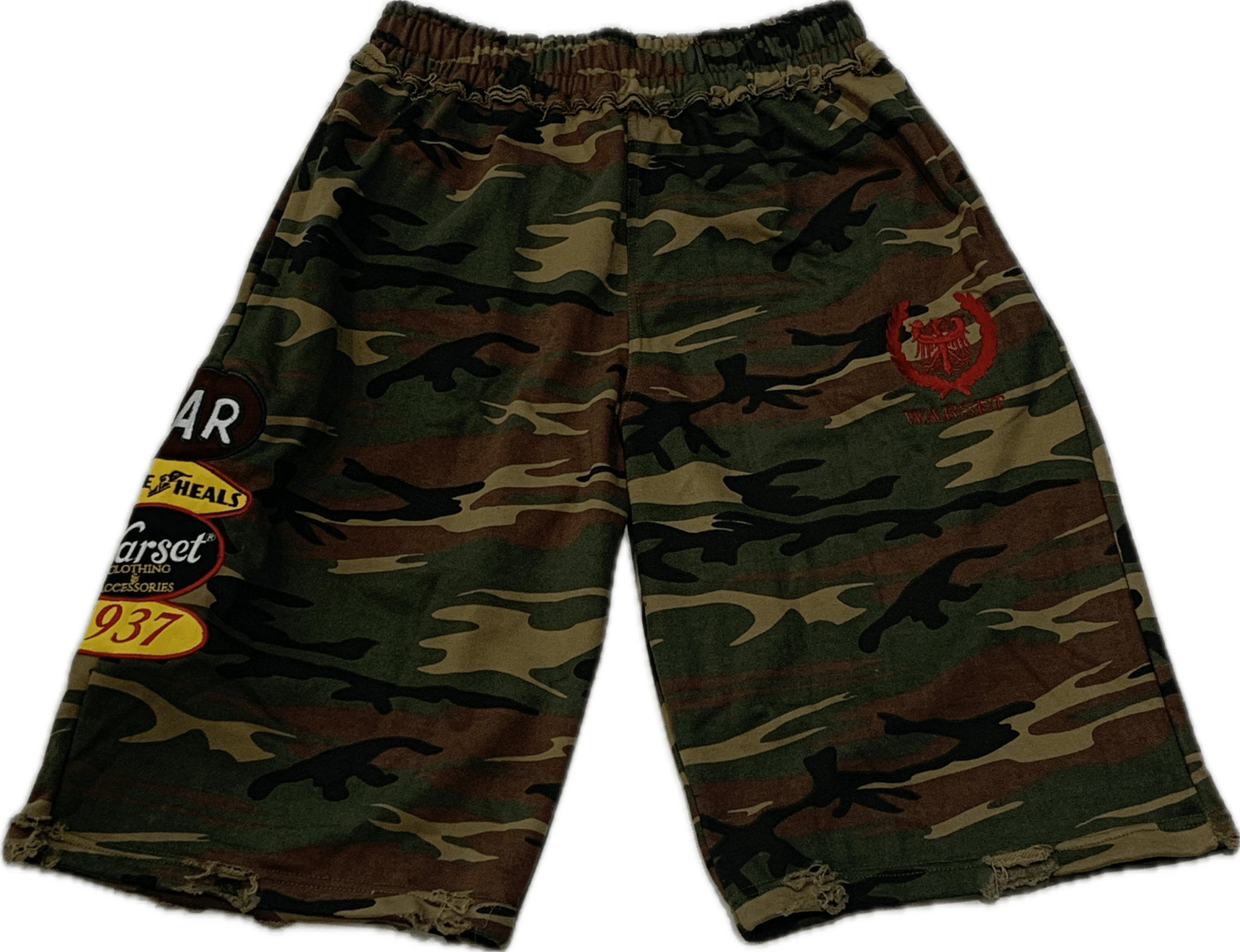 Showcase Wxrset Camo Distressed Shorts