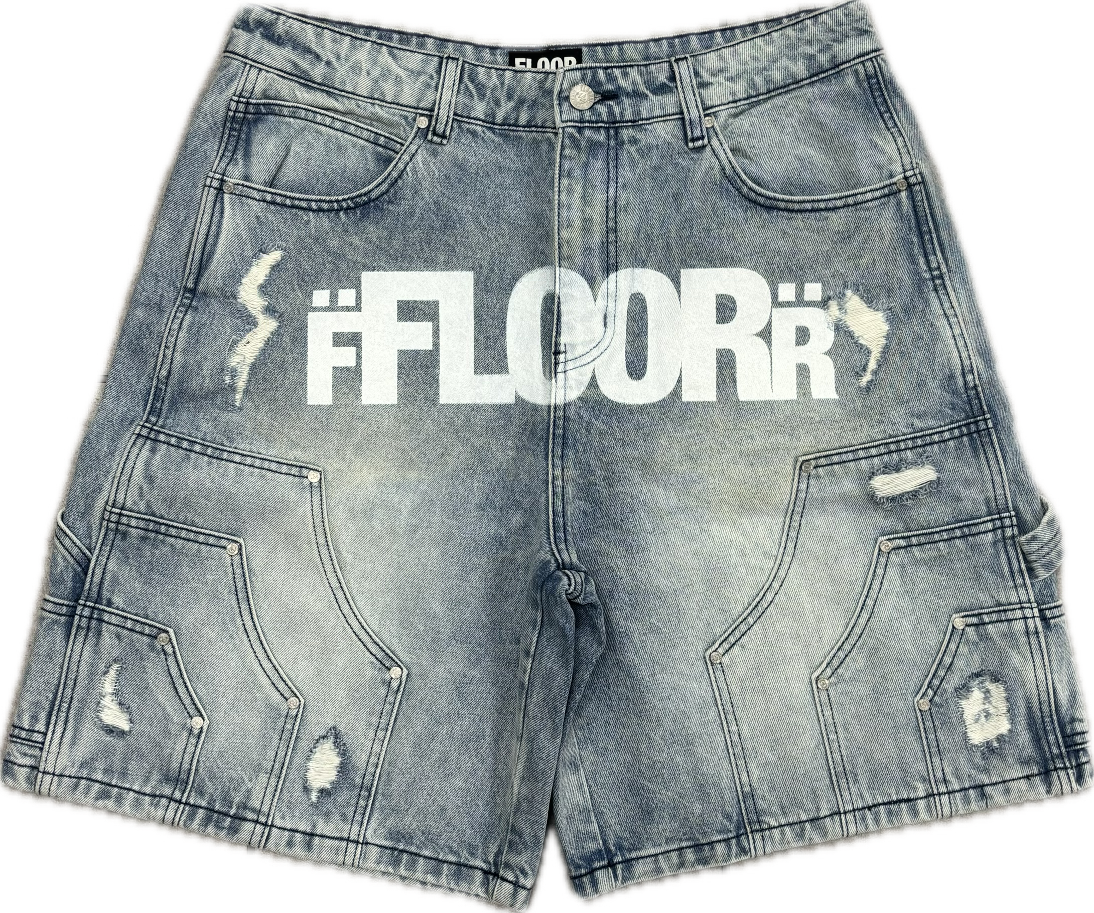 Floor 914 Jean Shorts Blue Wash
