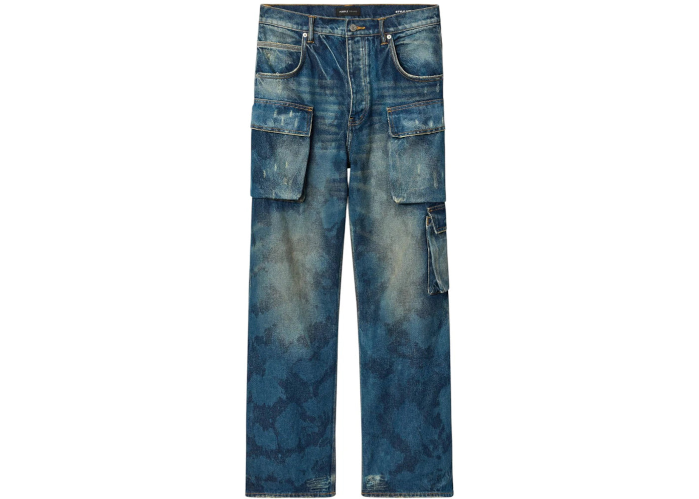 Purple Brand Triple Pullovercket Cargo Jean Dark Indigo