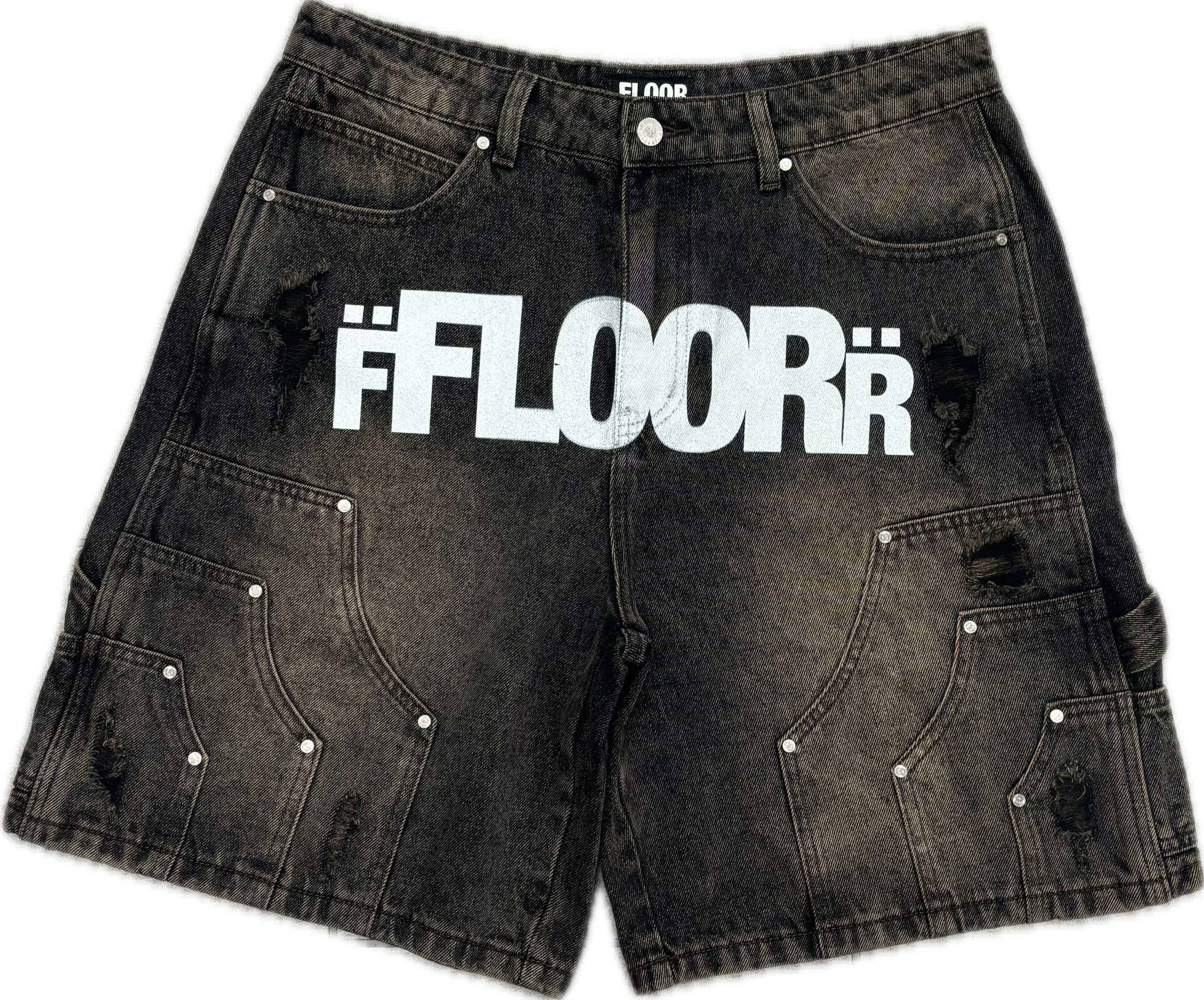 Floor 914 Jean Shorts Rust Wash