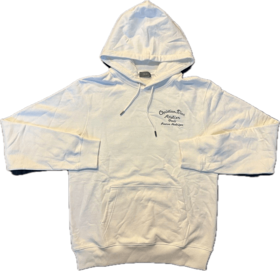 Dior Atelier Embroidered Hoodie White