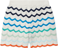 Casablanca Gradient Wave Crochet Shorts
