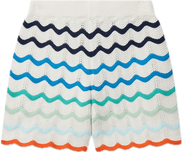 Casablanca Gradient Wave Crochet Shorts