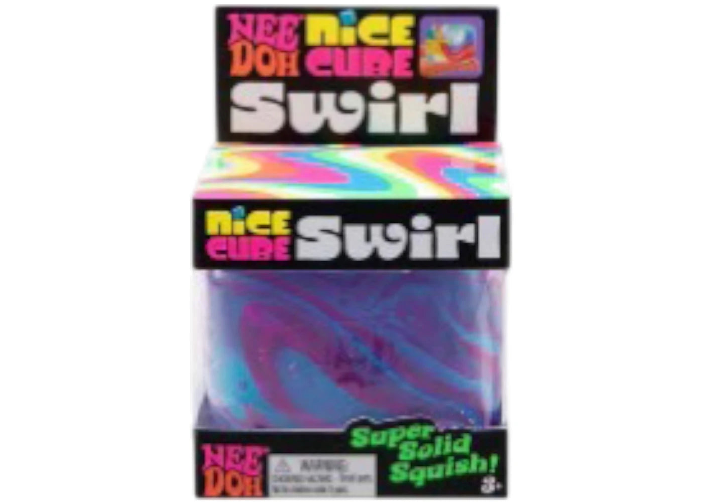 NeeDoh Nice Cube Swirl Super Squeeze! Purple/Pink/Blue