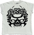 Floor 914 Skull Cut Off White Tee