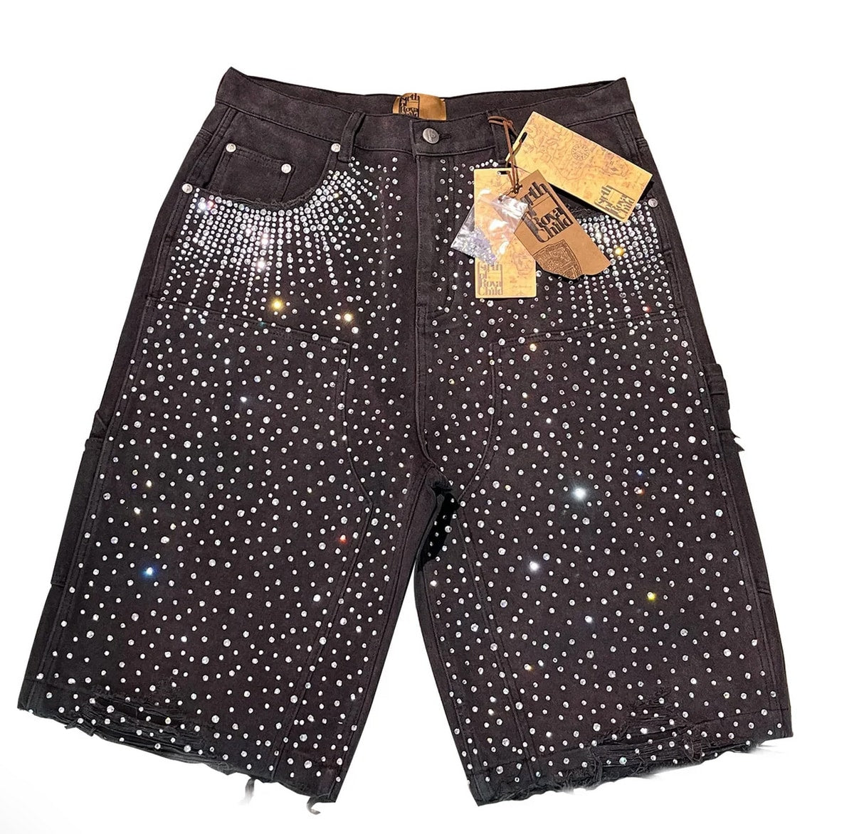 Birth Of Royal Child Diamond Jorts "Black"